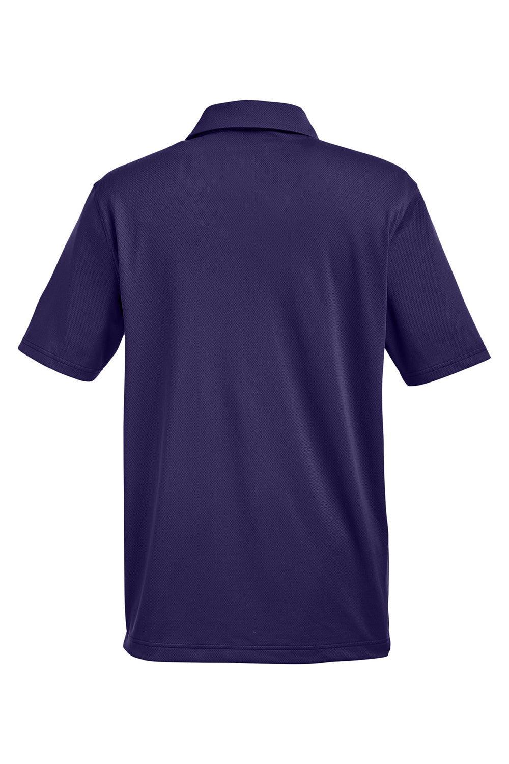 Under Armour 1370399 Mens Tech Moisture Wicking Short Sleeve Polo Shirt Purple Flat Back