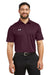 Under Armour 1370399 Mens Tech Moisture Wicking Short Sleeve Polo Shirt Maroon Model Front