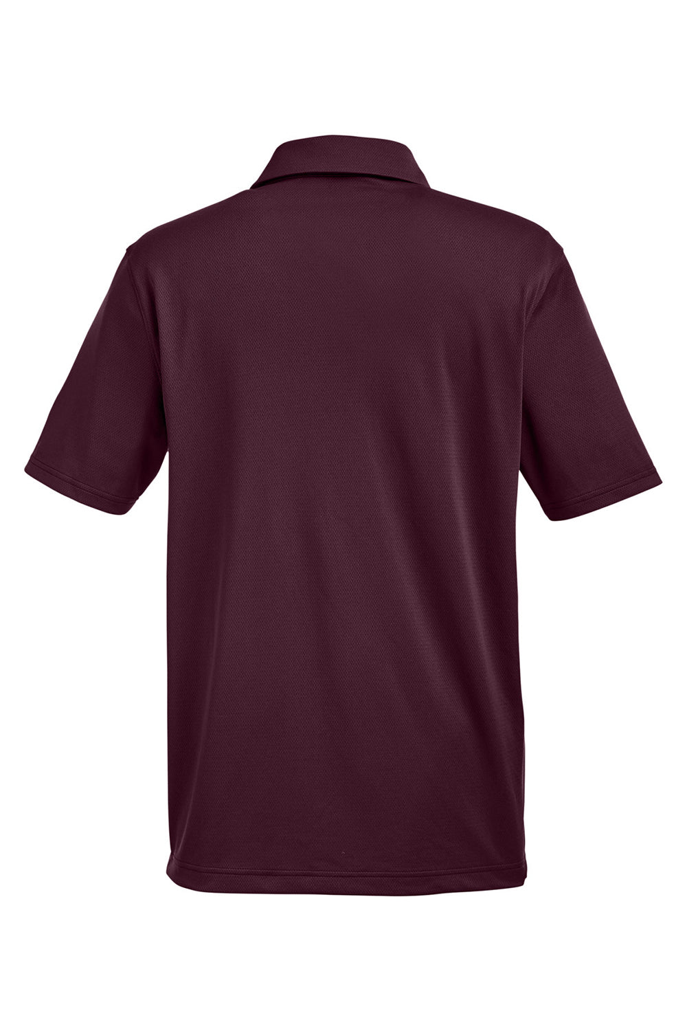 Under Armour 1370399 Mens Tech Moisture Wicking Short Sleeve Polo Shirt Maroon Flat Back
