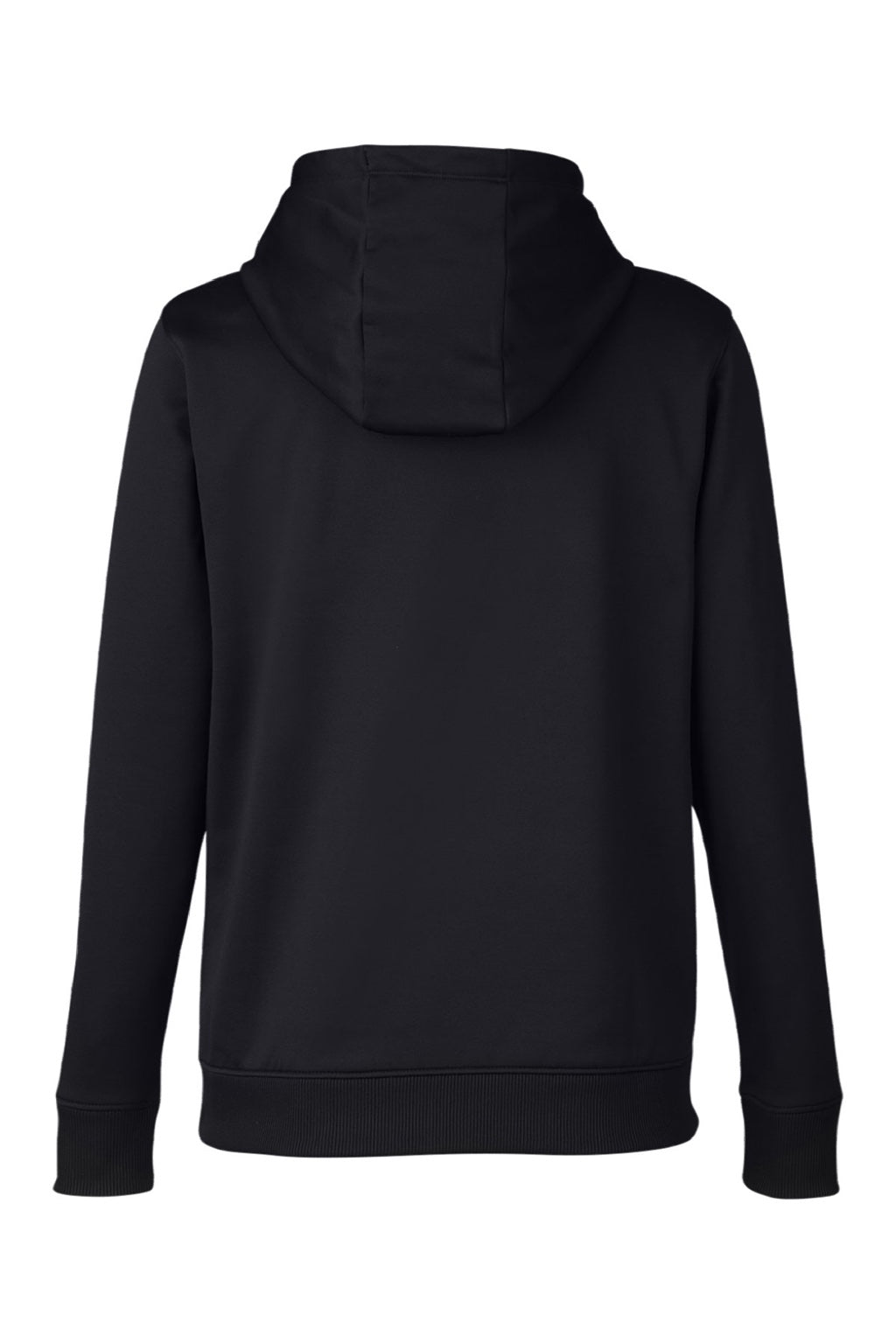 Under Armour 1370425 Womens Storm Armourfleece Water Resistant Hooded Sweatshirt Hoodie w/ Pouch Pocket Black Flat Back