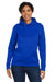 Under Armour 1370425 Womens Storm Armourfleece Water Resistant Hooded Sweatshirt Hoodie w/ Pouch Pocket Royal Blue Model Front