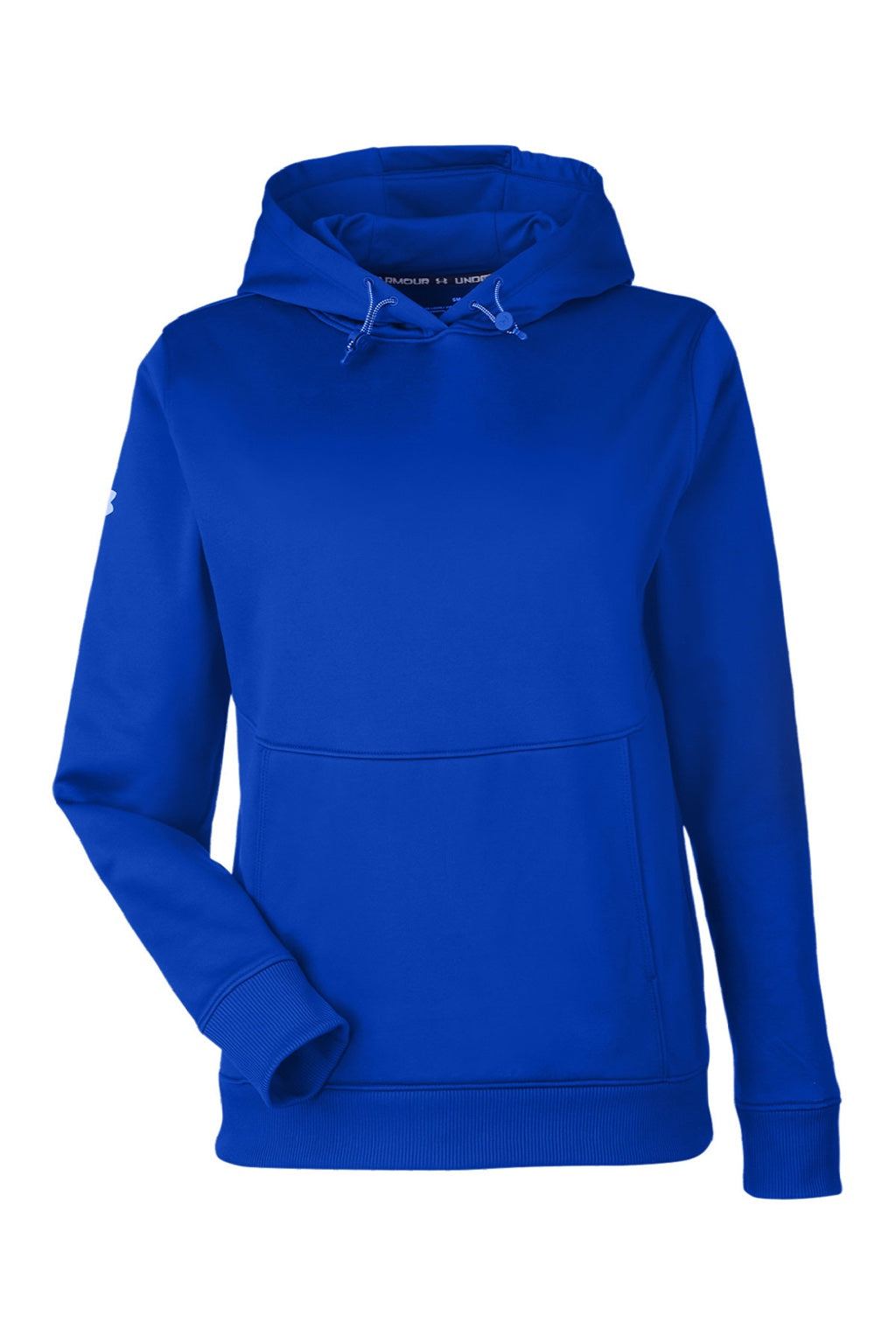 Under Armour 1370425 Womens Storm Armourfleece Water Resistant Hooded Sweatshirt Hoodie w/ Pouch Pocket Royal Blue Flat Front