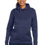 Under Armour Womens Storm Armourfleece Water Resistant Hooded Sweatshirt Hoodie - Midnight Navy Blue