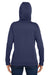 Under Armour 1370425 Womens Storm Armourfleece Water Resistant Hooded Sweatshirt Hoodie w/ Pouch Pocket Midnight Navy Blue Model Back