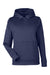 Under Armour 1370425 Womens Storm Armourfleece Water Resistant Hooded Sweatshirt Hoodie w/ Pouch Pocket Midnight Navy Blue Flat Front