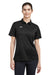 Under Armour 1370431 Womens Tech Moisture Wicking Short Sleeve Polo Shirt Black Model Front