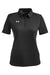 Under Armour 1370431 Womens Tech Moisture Wicking Short Sleeve Polo Shirt Black Flat Front