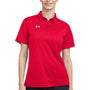 Under Armour Womens Tech Moisture Wicking Short Sleeve Polo Shirt - Red - NEW