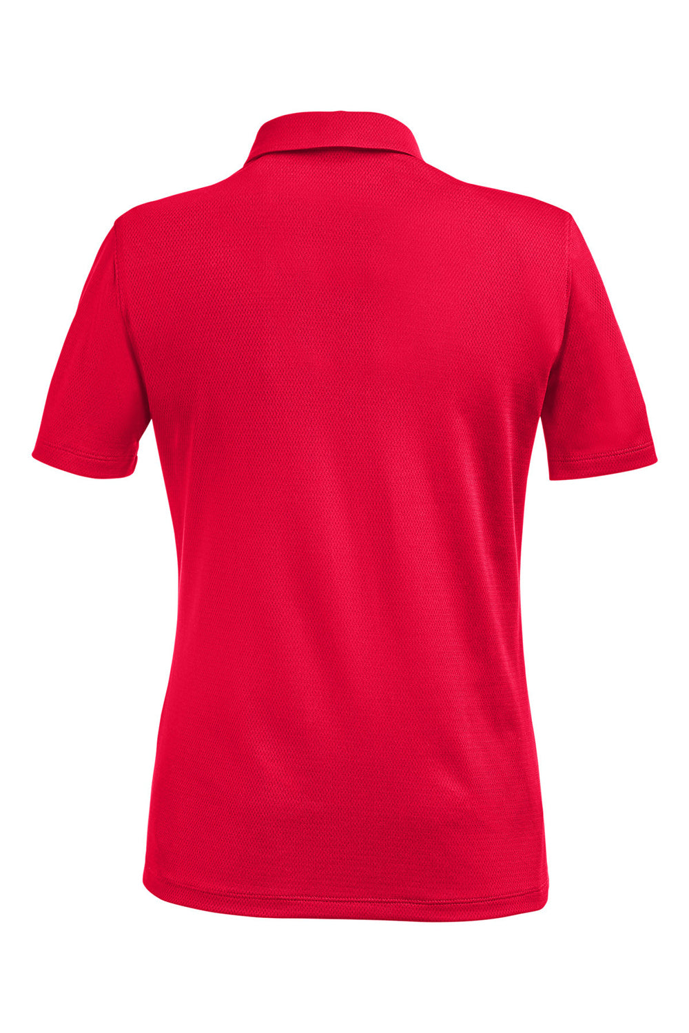 Under Armour 1370431 Womens Tech Moisture Wicking Short Sleeve Polo Shirt Red Flat Back