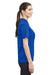 Under Armour 1370431 Womens Tech Moisture Wicking Short Sleeve Polo Shirt Royal Blue Model Side