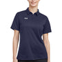 Under Armour Womens Tech Moisture Wicking Short Sleeve Polo Shirt - Midnight Navy Blue - NEW