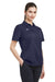 Under Armour 1370431 Womens Tech Moisture Wicking Short Sleeve Polo Shirt Midnight Navy Blue Model 3Q