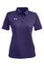 Under Armour 1370431 Womens Tech Moisture Wicking Short Sleeve Polo Shirt Purple Flat Front