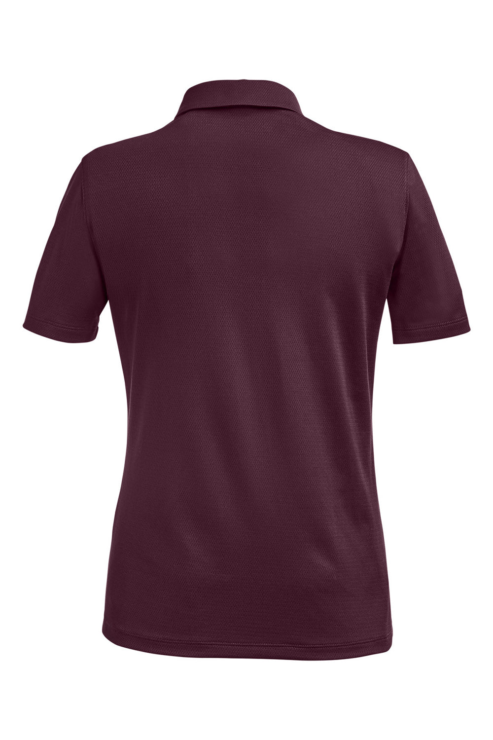 Under Armour 1370431 Womens Tech Moisture Wicking Short Sleeve Polo Shirt Maroon Flat Back