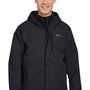 Under Armour Mens Porter 2.0 Moisture Wicking 3-In-1 Full Zip Hooded Jacket - Black/Pitch Grey - NEW