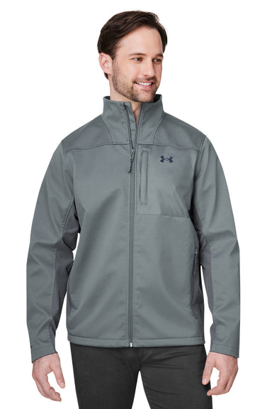 Under Armour 1371586 Mens ColdGear Infrared Shield 2.0 Windproof & Waterproof Full Zip Jacket Pitch Grey Model Front