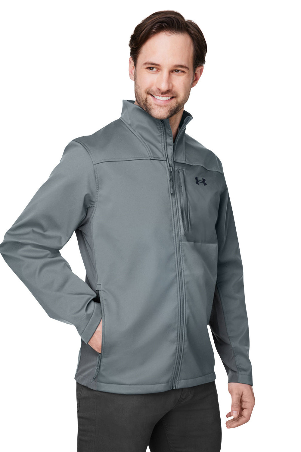Under Armour 1371586 Mens ColdGear Infrared Shield 2.0 Windproof & Waterproof Full Zip Jacket Pitch Grey Model 3Q