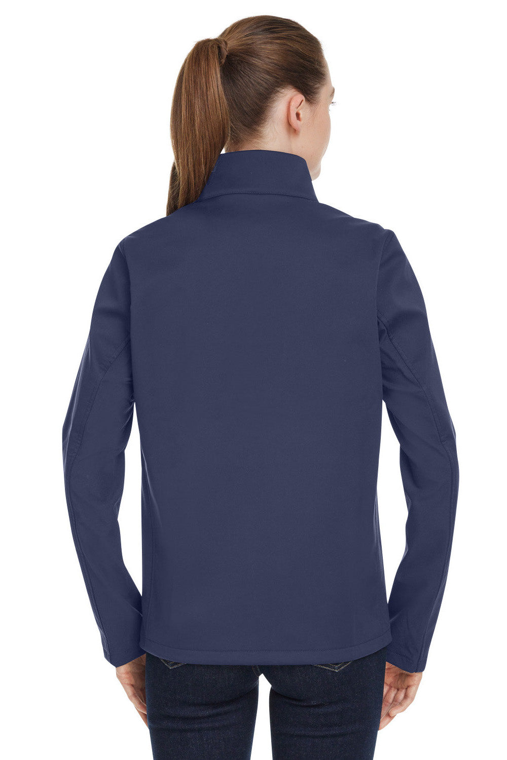 Under Armour 1371594 Womens ColdGear Infrared Shield 2.0 Windproof & Waterproof Full Zip Jacket Midnight Navy Blue Model Back