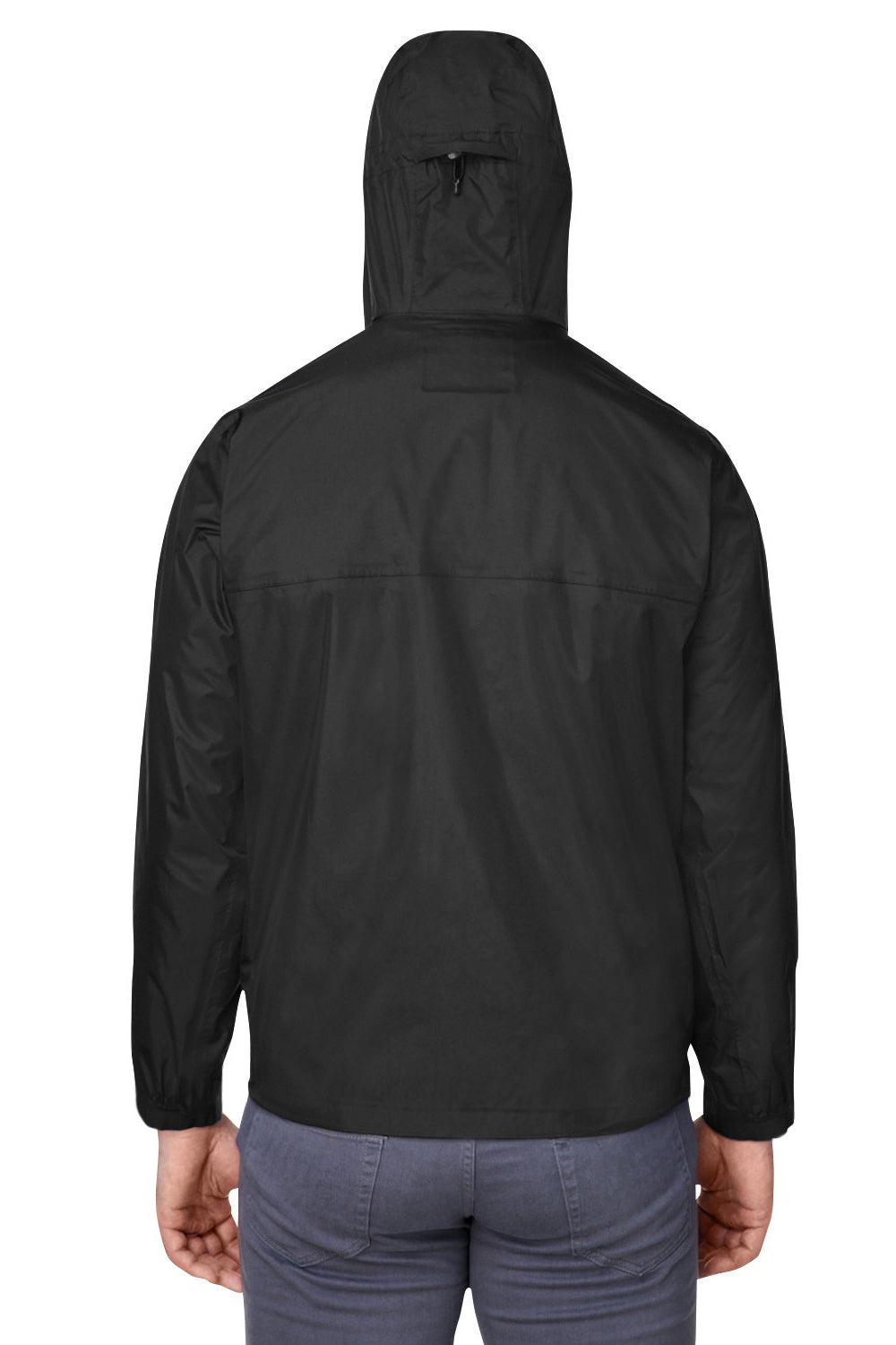 Under Armour 1374644 Mens Stormproof Cloudstrike 2.0 Waterproof Full Zip Hooded Jacket Black Model Back
