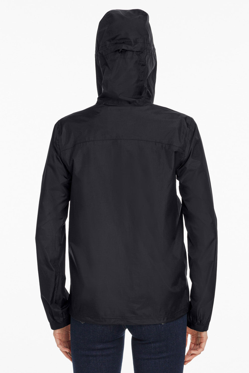 Under Armour 1374645 Womens Cloudstrike 2.0 Waterproof Full Zip Hooded Jacket Black Model Back