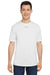 Under Armour 1376842 Mens Team Tech Moisture Wicking Short Sleeve Crewneck T-Shirt White Model Front