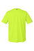 Under Armour 1376842 Mens Team Tech Moisture Wicking Short Sleeve Crewneck T-Shirt Hi Vis Yellow Flat Back