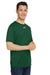 Under Armour 1376842 Mens Team Tech Moisture Wicking Short Sleeve Crewneck T-Shirt Forest Green Model 3Q