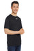 Under Armour 1376842 Mens Team Tech Moisture Wicking Short Sleeve Crewneck T-Shirt Black Model 3Q