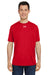 Under Armour 1376842 Mens Team Tech Moisture Wicking Short Sleeve Crewneck T-Shirt Red Model Front