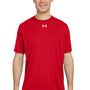 Under Armour Mens Team Tech Moisture Wicking Short Sleeve Crewneck T-Shirt - Red - NEW
