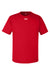 Under Armour 1376842 Mens Team Tech Moisture Wicking Short Sleeve Crewneck T-Shirt Red Flat Front