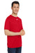 Under Armour 1376842 Mens Team Tech Moisture Wicking Short Sleeve Crewneck T-Shirt Red Model 3Q