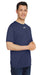 Under Armour 1376842 Mens Team Tech Moisture Wicking Short Sleeve Crewneck T-Shirt Midnight Navy Blue Model 3Q