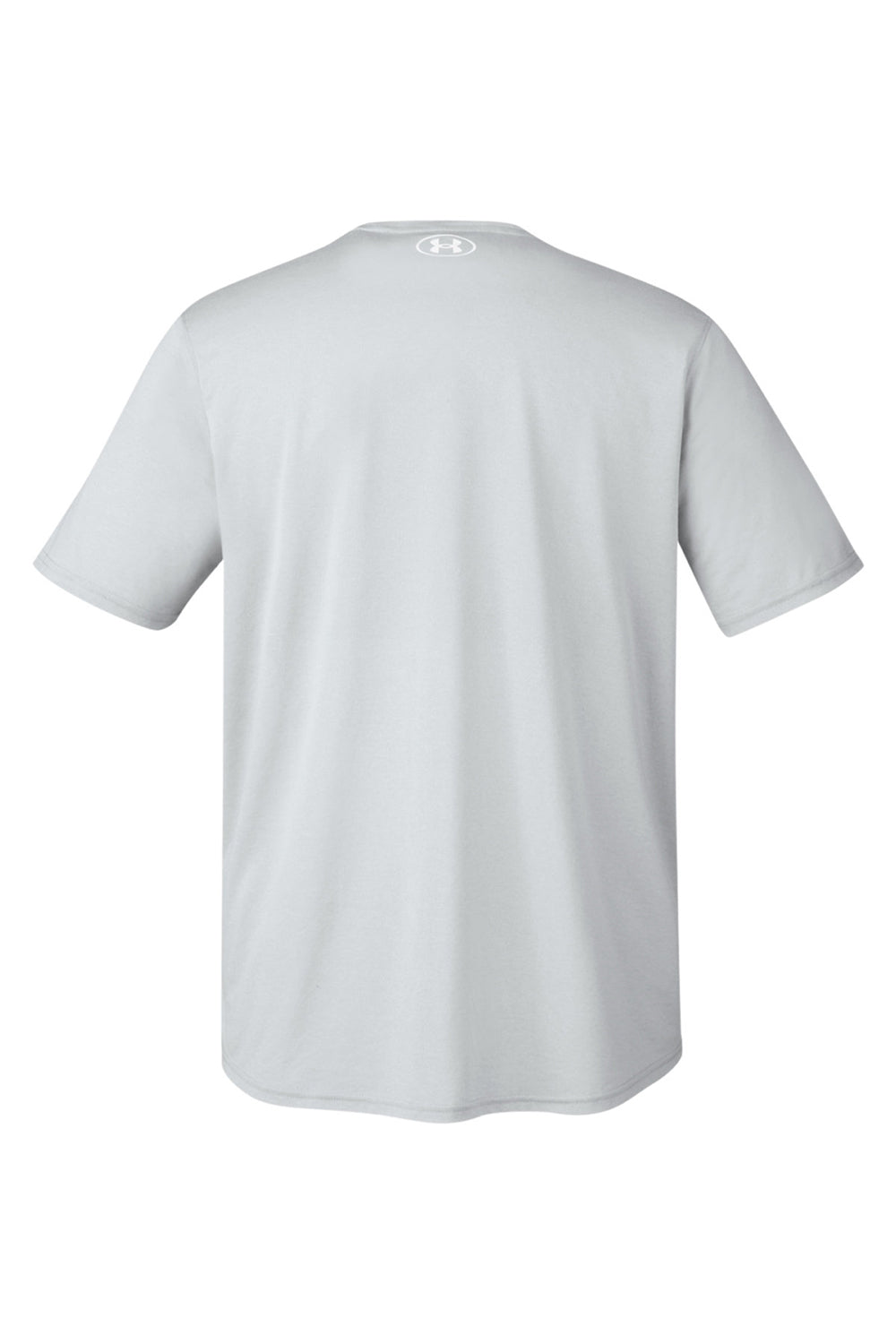 Under Armour 1376842 Mens Team Tech Moisture Wicking Short Sleeve Crewneck T-Shirt Heather Light Mod Grey Flat Back