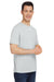 Under Armour 1376842 Mens Team Tech Moisture Wicking Short Sleeve Crewneck T-Shirt Heather Light Mod Grey Model 3Q