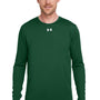Under Armour Mens Team Tech Moisture Wicking Long Sleeve Crewneck T-Shirt - Forest Green