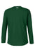 Under Armour 1376843 Mens Team Tech Moisture Wicking Long Sleeve Crewneck T-Shirt Forest Green Flat Back