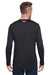 Under Armour 1376843 Mens Team Tech Moisture Wicking Long Sleeve Crewneck T-Shirt Black Model Back