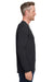 Under Armour 1376843 Mens Team Tech Moisture Wicking Long Sleeve Crewneck T-Shirt Black Model Side