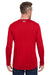 Under Armour 1376843 Mens Team Tech Moisture Wicking Long Sleeve Crewneck T-Shirt Red Model Back