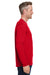 Under Armour 1376843 Mens Team Tech Moisture Wicking Long Sleeve Crewneck T-Shirt Red Model Side