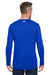 Under Armour 1376843 Mens Team Tech Moisture Wicking Long Sleeve Crewneck T-Shirt Royal Blue Model Back