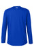 Under Armour 1376843 Mens Team Tech Moisture Wicking Long Sleeve Crewneck T-Shirt Royal Blue Flat Back