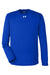 Under Armour 1376843 Mens Team Tech Moisture Wicking Long Sleeve Crewneck T-Shirt Royal Blue Flat Front
