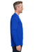 Under Armour 1376843 Mens Team Tech Moisture Wicking Long Sleeve Crewneck T-Shirt Royal Blue Model Side