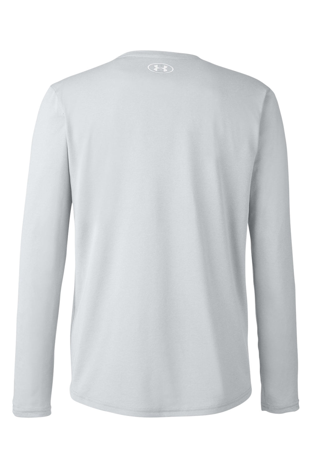 Under Armour 1376843 Mens Team Tech Moisture Wicking Long Sleeve Crewneck T-Shirt Mod Grey Flat Back