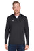 Under Armour 1376844 Mens Team Tech Moisture Wicking 1/4 Zip Sweatshirt Black Model Front