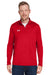 Under Armour 1376844 Mens Team Tech Moisture Wicking 1/4 Zip Sweatshirt Red Model Front