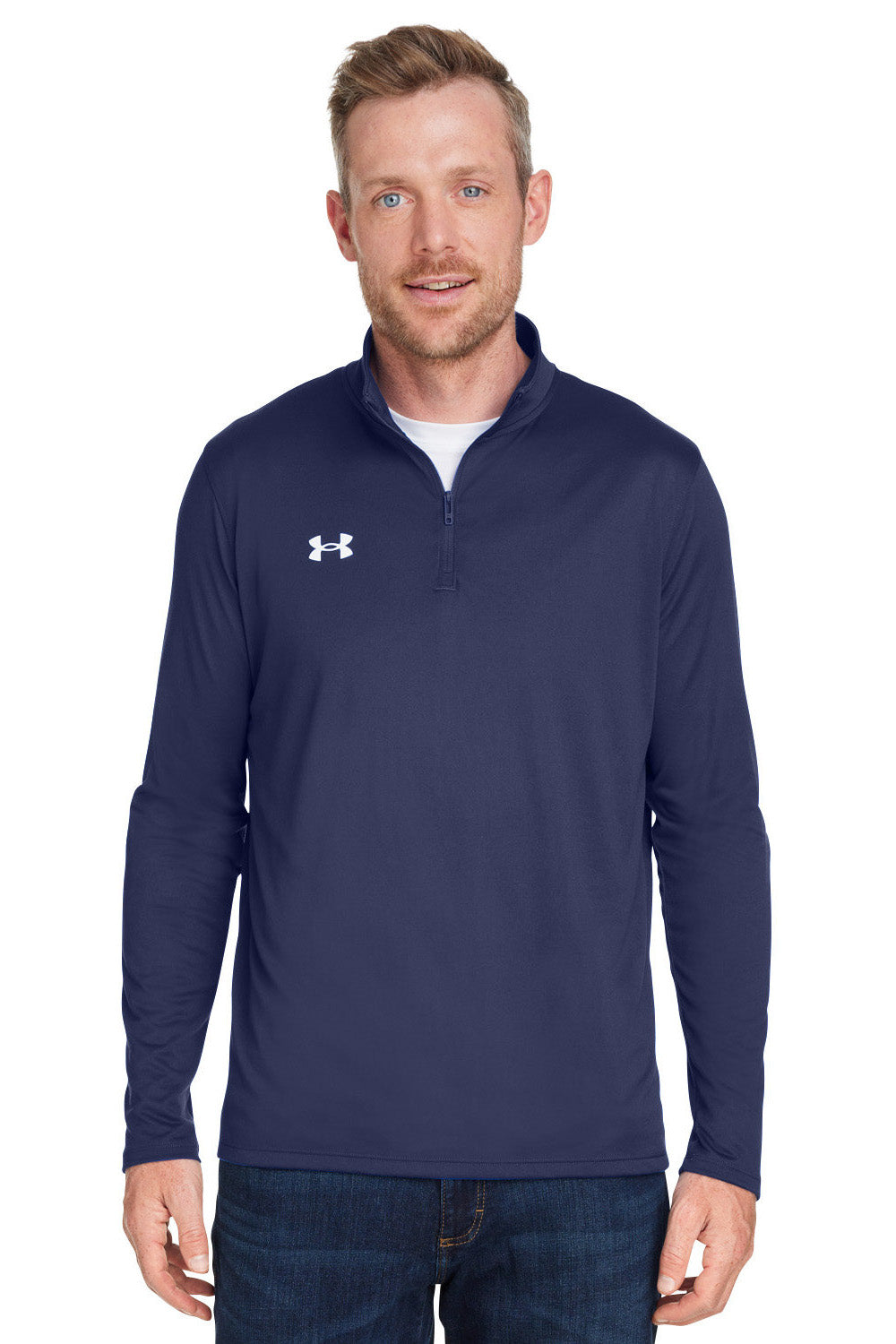 Under Armour 1376844 Mens Midnight Navy Blue Team Tech Moisture