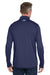 Under Armour 1376844 Mens Team Tech Moisture Wicking 1/4 Zip Sweatshirt Midnight Navy Blue Model Back